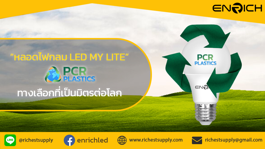 rich-หลอดไฟกลม-LED-จากพลาสติกPCR--ทางเลือกใหม่ที่เป็นมิตรต่อโลก